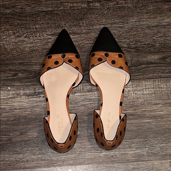 Kate Spade Brown and Black Polka Dot Loafers - Picture 3 of 6